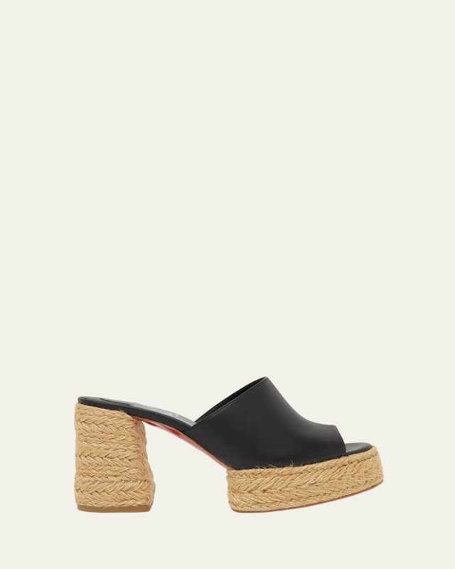 Calakala Leather Red Sole Espadrille Mules